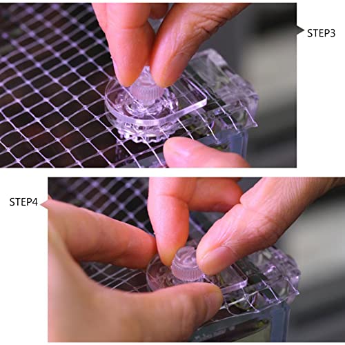 2Pcs Screen Net Holder Fish for Tank Clear Acrylic Mounting Clips Aquarium Cover Clamp Anti-Jump Clip Aquarium Screen Kit Fish Tank Anti Jump