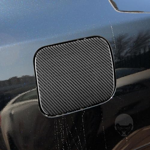 Car Fuel Tank Cap Panel Gas Cap Decorative Cover Collision Protector Trim Sticker Compatible with Toyota Camry Asian Edition 2012-2017 Real Black Carbon Fiber Premium Auto Exterior Accessories