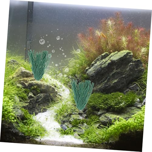 INOOMP 10pcs Spawning Mops for Aquarium Fish Breeding Floating Hideout for Breeding Fish Tank Decor Shrimp Shelter Hiding Grass for Aquarium