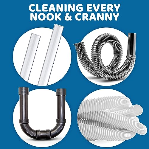 SunGrow Aquarium Filter Brush, 61" Stainless Steel Spring Long Flexible Tube, Pipe Brush for Hose, U-Shape and Bent Pipes, Double-Ended Pipe Cleaner Brush for Aquarium, Fish Tank or Household Use