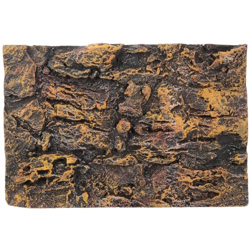 iplusmile Reptile Terrarium Rock Background, 3D Reptile Tank Background Rock Stone Background Decorations Backdrop Habitat for Fish Tank Lizards Bearded Dragons