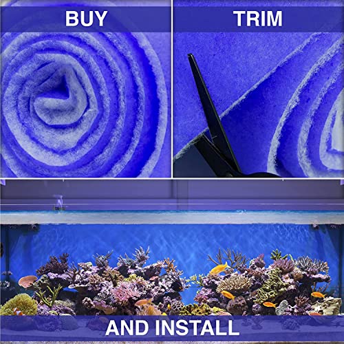 Big Kahuna Aquarium Filter Floss Rolls – 12-inch Pond and Aquarium Filter Media – 1-inch Thick Wet/Dry Aquarium Filter Pad – Bonded Filter Media Pad for Freshwater or Marine Aquariums, Ponds – 6ft