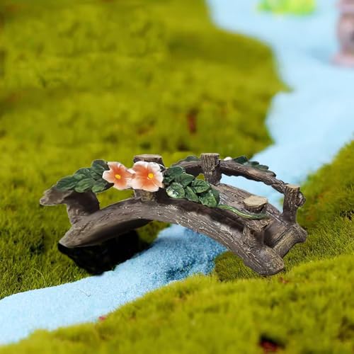 MUAMAX Fairy Garden Bridge Mini Bridge for Fairy Garden Flower Bridge Resin Arched Artificial Little Bridge Micro Landscape Garden Bridge for Dollhouse Ornaments Fairy Garden Accessories