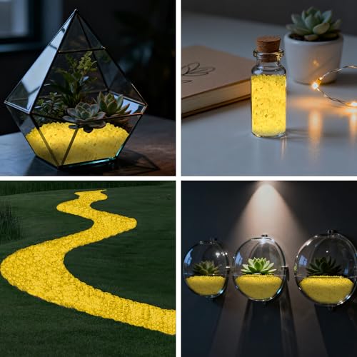 2000PCS Glow in The Dark Rocks for Fish Tank Glow Rocks for Outsode Pond Glow in The Dark Gravel for Aquariums Walkway Pathway Outdoor Plants Landscape(Pink),5-8mm - size: 2000, style: Pink