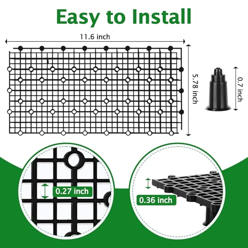 8pcs Aquarium Fish Tank Divider Filter Bottom with Bracket, Plastic Egg Crate Grid (11.6X5.7inch) for Fish Tank Separation, Bottom Filtration & DIY Aquascaping (Black, 48 Brackets) - color: Black, size: 8pcs