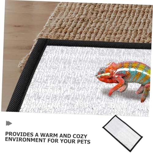 Toddmomy Reflective Insulation Pad Warming Mat for Food Heat Pad for Reptiles Tortoise Enclosure - size: 30.00X16.00X0.10CM