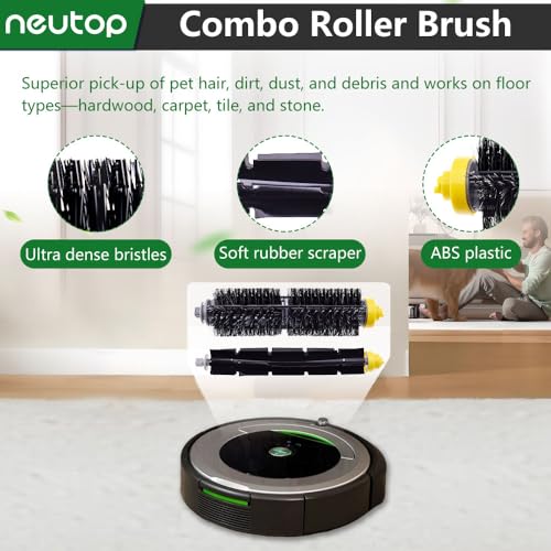 Replacement Parts Compatible with iRobot Roomba 675 677 671 670 665 655 645 694 692 614 Robot Vacuum Accessories includes Flexible Beater & Bristle Brush Filter Side brush Cleaning Tool.