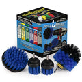 Marine Cleaning Supplies - Brush Kit for a Clean Boat - Boat Accessories - Tank Cleaner Tool Set - Hull and Deck Scrubbing Set - Professional Pool Cleaning Brushes - Aquarium Scrubber - Water Vessels - color: Blue