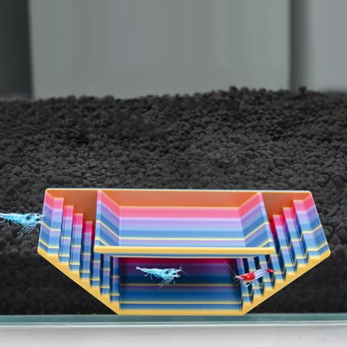 Fish Tank Accessories, Resin Viewing Rainbow Aquarium Shrimp Cave, Tunnel Cave & Hideout for Aquarium, Fish Tank Decorations for Small Shrimp