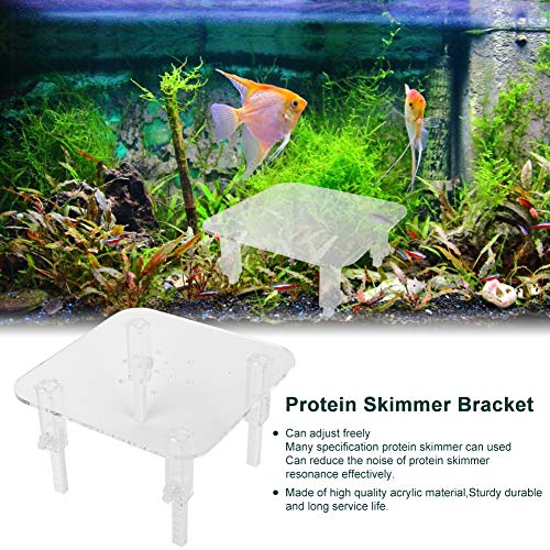 Protein Skimmer Stand, Transparent Protein Separator Bracket Adjustable Height Acrylic Protein Skimmer Bracket Protein Separator Heightening Accessories for Aquarium Fish Tank - size: Large