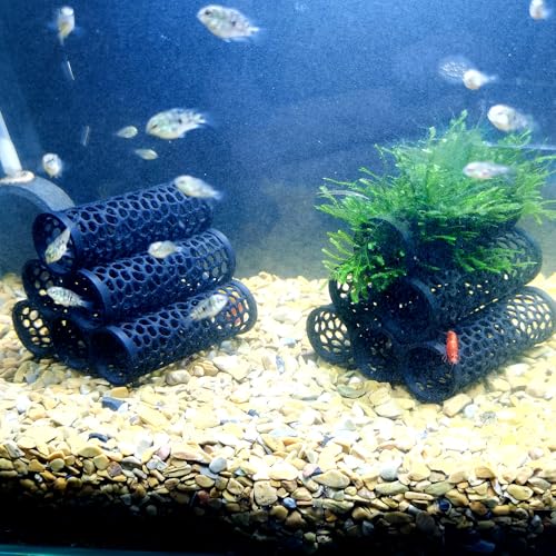Fish Tank Decor Shrimp Tank Accessories Aquarium Cave Shrimp Hideout Reptile Hideout Habitat Cave for Fish and Shrimp to Swim (Black) - color: Black