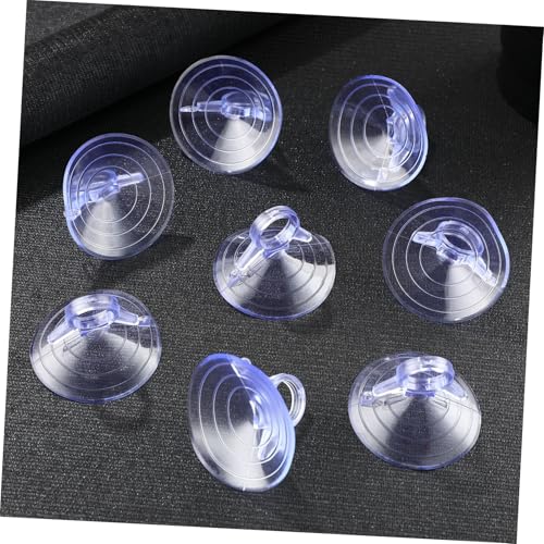 Totority 12-Pack 45mm Clear PVC Suction Cups with Pull Ring – Strong Vacuum Hold for Aquarium Heaters & Decorations, Secure Glass Mount for Fish Tanks