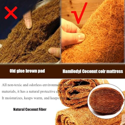 Hamiledyi Reptile Carpet 118" L x 16" W Natural Coconut Fiber Tortoise Carpet Mat for Pet Terrarium Liner Reptile Supplies for Lizard Snake Chamelon Turtle Bedding Bunny Rabbit Mat - size: 1 Pack/118 x 16 Inch