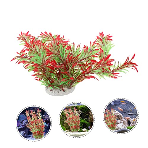 1pc Artificial Aquatic Plant Decor for Aquarium Faux Water Grass Ornament Landscape Decoration for Fish Tanks Vitality and Provides Hiding Spots for Fish
