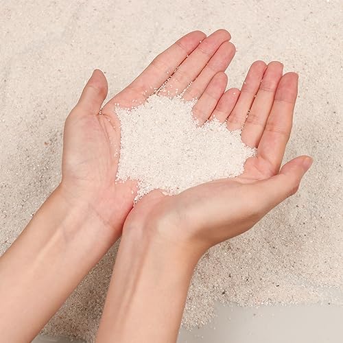 Silica Gravel, Multi-Purpose Mini White Silica Sand for Fire Pits, Aquariums and Landscaping, 5LB - color: White Mini, size: 5LB