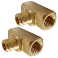 Uenede 2PCS Brass Tee Pipe Fitting 1/4" NPT Female x 1/4" NPT Male x 1/4" NPT Female for Water/Oil/Gas - style: Female x Male x Female