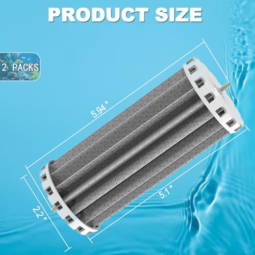 Bio Wheel Assembly Replacement Parts for PRBW2350B - Compatible with Marineland Penguin 200,200B,350,350B Power Filters & Bio-Wheel Power Filters | Aquarium Filter Parts for Hang-On Fish Tank,2-Pack - size: 2 Pieces