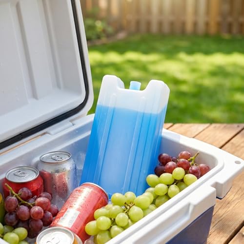 Abaodam 4pcs Ice Box for Air Cooler Fan 400ml Pre-Filled Safe Ice Packs - Reusable Cold Cooling Packs for Camping Lunch Box Conditioner Food Preservation Shipping Beach School Bag