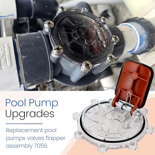 Pool Check Valve Covers 7056 Fits for Zodiac Jandy Check Valve 7235, 7236, 7305, 7511, 7512, Replacement Pool Pumps Valves Flapper Assembly with Screw (2 Pack)