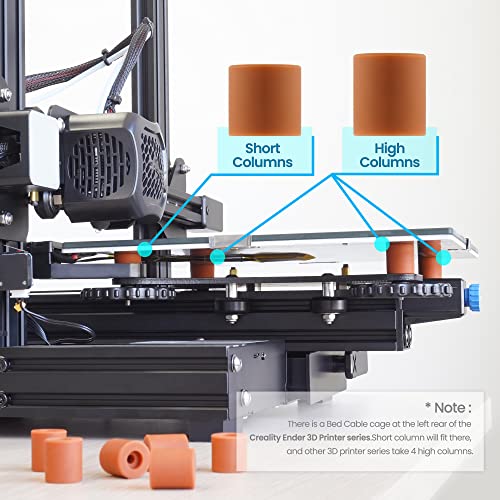 3D Printer Heat Bed Leveling Parts,Silicone Column Solid Mounts,Leveling Spring Replacement Part (12 Pack) - color: 12 Pack