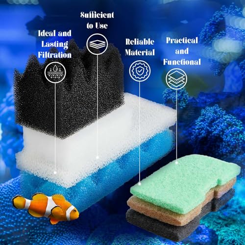 Threlaco 74 Pcs Filter Media Compatible with Fluval 306/307, Aquarium Replacement Media Kit, Foam, Activated Carbon, Nitrite/Phosphate/Ammonia Remover, Towel, Grease, Mesh Bags - style: 306/307