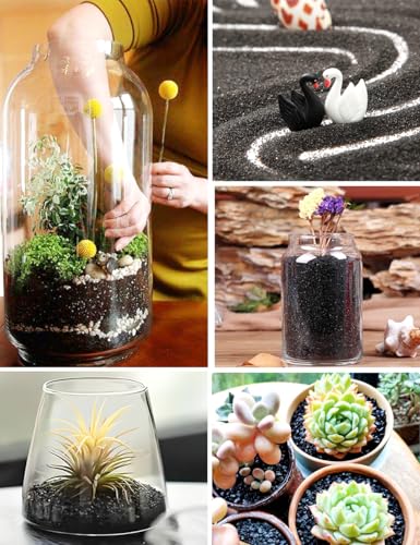 TOYPOPOR 2.2 lb Black Lava Pebble Vase Filler Pebbles Stones Crafting Floral Arranging Home Decor Decorative Colored Crushed Stones Special Black Aquarium Gravel for Freshwater Aquariums - color: Colored Galaxy, size: 2.2 lb