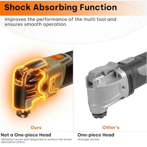 400W Oscillating Tool Kit, 6-Speed Corded Oscillating Multi-Tool with Quick Release, 4.5° Angle, Blades, Sanding Pad, Sandpapers, Scraper and Storage Bag