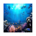 AOFOTO 10x10ft Underwater World Backdrop for Photography Aquarium Seabed Rocks Lights Coral and Fishes Tropical Ocean Scene Under The Sea Background Kids Party Decoration Banner Photobooth Props - size: 10x10ft