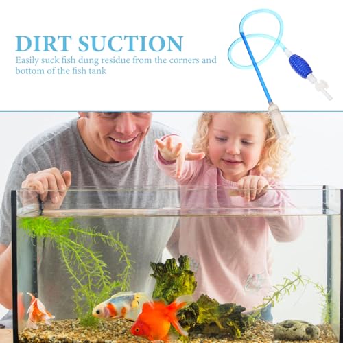 Beaupretty Manual Aquarium Gravel Vacuum Siphon Water Changer, 1.96m Thickened Hose Fish Tank Cleaner for Household Aquarium Maintenance