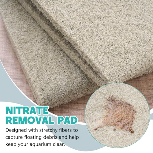 Treela 10 x 36 Inch Ammonia Reducer Filter Pad Fish Tank Filter Pads Ammonia Remover Aquarium Cut to Fit for Aquariums and Pond Reducing Infused Media Pad