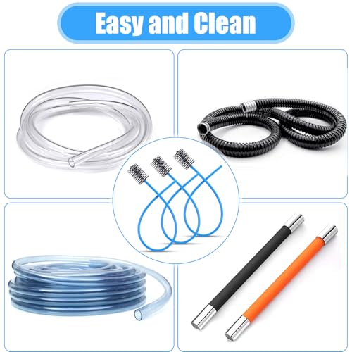 3 Pcs AC Drain Line Cleaner, Pipe Cleaners Condensate Pump Brush HVAC Condensate Drain Trap Clog Remover Filter Trap Flexible Long Pipe Unclog for Kitchen Sink Toilet Sewer Drains