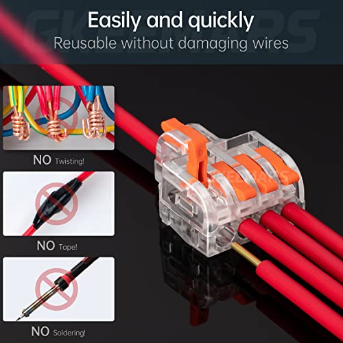 10Pcs Mini Electrical Wire Connectors, DIY Splicing into 4/6/8/9/10 Way Quick Connector Terminal Blocks (1 in 4 Out, PC) - style: 1 in 4 out, PC
