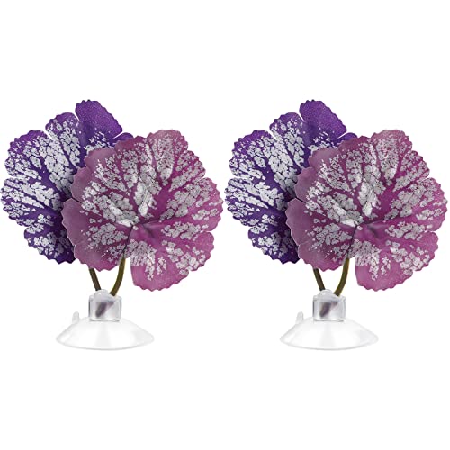 iplusmile Aquarium Leaf Hammock with Suction Cup Fish Tank Decoration Realistic Simulated Aquatic Plant Resting Spot for Betta Fish Stress Relief