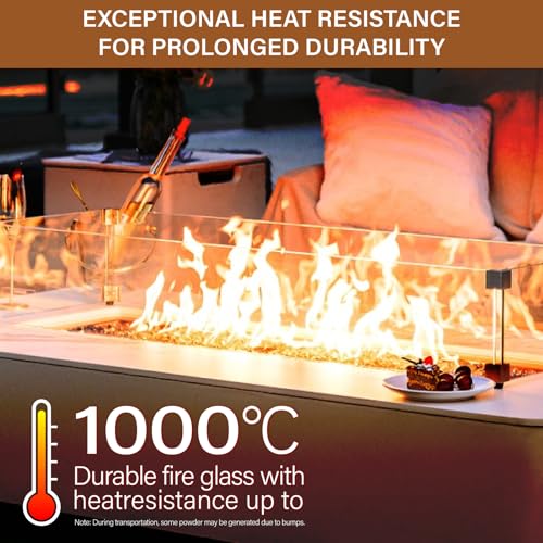 NUPICK 10 Pound Fire Glass, 1/2 Inch Reflective Fire Pit Glass, Tempered Firepit Glass Rock for Propane or Natural Gas, Glass Rocks for Fire Pit Table, Fireplace Glass for Landscaping, Copper - color: Copper, size: 10 Pound (1/2")