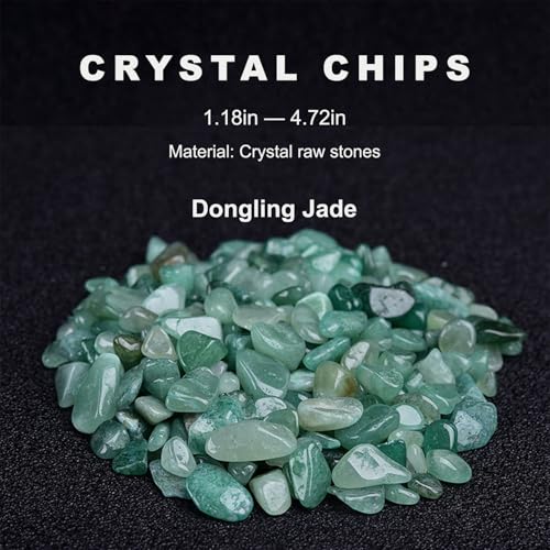 Crystal Chips Stone-Aquarium Rocks Decor,Fish Gravel,Tumbled Stone Chips for Aquascape Vase Filler,DIY Crafts,Indoor Plants - color: Green
