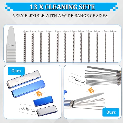Carburetor Cleaning Kit, 13 Stainless Steel Wires, 10 Needles, 5 Nylon Brushes, 1 Pick, Torch Tip Cleaner Tool For Motorcycle, Lawnmower, Atv, Chainsaw, Spray Gun, Small Engine