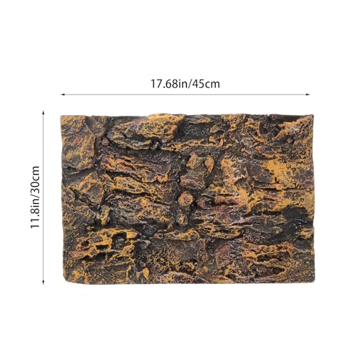 iplusmile Reptile Terrarium Rock Background, 3D Reptile Tank Background Rock Stone Background Decorations Backdrop Habitat for Fish Tank Lizards Bearded Dragons