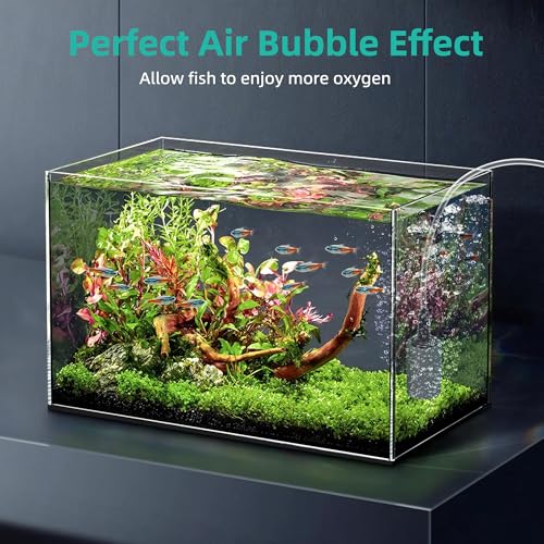 DaToo Aquarium Air Stone 1 Inch 12 Pack Fish Tank Aerator Bubble Diffuser Silicon Carbide Fish Tank Airstone for Air Pump Aquariums Ponds Hydroponic Systems
