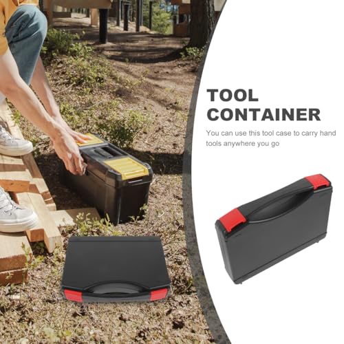 NOLITOY Small Hard Case Toolbox, Portable Plastic Tool Box Organizer with Drop-Resistant Compartments for Hand Tools Storage