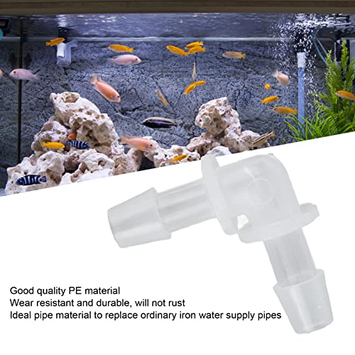 SUNGOOYUE Plastic Fitting 90 PE Elbow Hose Connector 6.4mm Same Diameter Tube Fitting for Pump Tube and Silicone Fish Tank Hose Connection Antiscratch Antirust (7.9mm) - size: 7.9mm