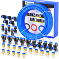TAILONZ PNEUMATIC Blue 4mm or 5/32 inch OD 2.5mm ID Polyurethane PU Air Hose Pipe Tube Kit 32 Meter 100ft - color: Blue, size: 4mm OD/100ft/32m