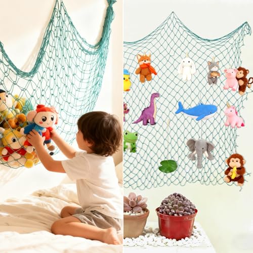 Decorative Fishing Net 2 Pack, 5x10 ft Large Aqua Fish Net Decor for Wall, Photo Display, Nautical Mermaid Pirate Ocean Themed Beach Hawaii Under the Sea Party Decorations - color: Aqua, size: X Large-5x10 Ft