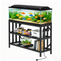 55-75 Gallon Aquarium Stand with Built-in Power Outlet, Heavy Duty 3 Tier Fish Tank Stand with Adjustable Storage Shelf, Metal Frame Holds 1000 LBS, Stable Anti-Slip Design (75-55 Gallon with Power Outlets)