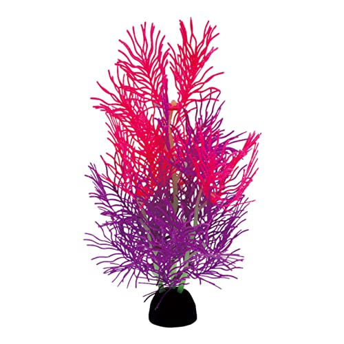 Aquarium Decorations Glowing Silicone Ornament for Tank Landscape Decor - Betta Fish Tank (Purple)