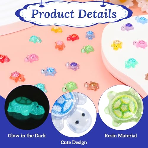 200 PCS Mini Resin Turtle, Miniature Resin Turtles, Tiny Turtle Animals for Dollhouse, Aquarium, Cake Decorations, Fairy Garden Landscape
