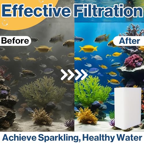8-Pack Sponge Filter Media Pad Replacement, Compatible with Aqua Clear 70 Gallon, Fits for 40-70 Gallon Aquariums, Enhanced Foam Insert for Filtration, Fish Tank Filter Media