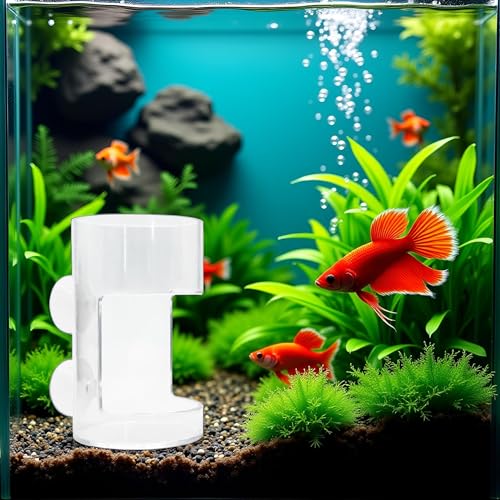 Clear Betta Fish Feeder - Fish Feeding Tube, Shrimp Feeding Dish, Betta Feeders with Suction Cup, Transparent Aquarium Feeders Bird Feeder, Fishs Tank Accessories