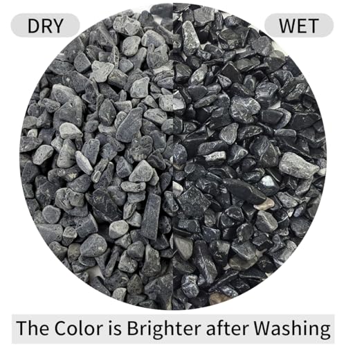 FANTIAN 2lbs Black Gravel, 3/8 Inch Black Stones. Decorative Black Rocks for Succulent Plants, Vase, Cactus, Bamboo Plants and Outdoor Garden Landscaping - color: Black Gravel