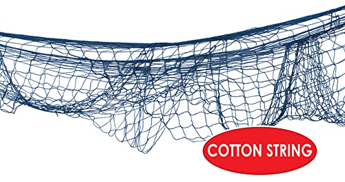 Beistle Blue Cotton String Novelty Nautical Decorative Fish Netting Under The Sea Luau Party Supplies - color: Blue, size: 4' x 12'