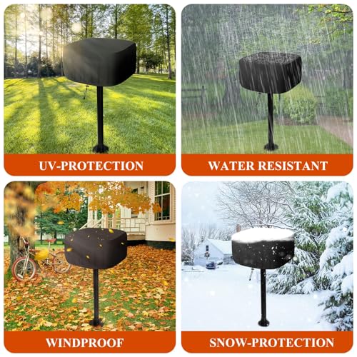 Heavy Duty 600D Park Style Grill Cover, Waterproof Outdoor BBQ Cover for Rectangular Table Top Grills, Upgraded Rip-Proof Oxford Fabric with Seam Tape (Fits up to 24.4"x23.6"x19.7")
